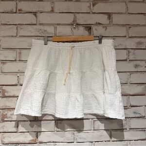 Aerie White Tiered Guaze Skirt size XXL